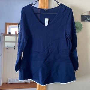 Talbots Navy Blue pull over sweater.  New with tags